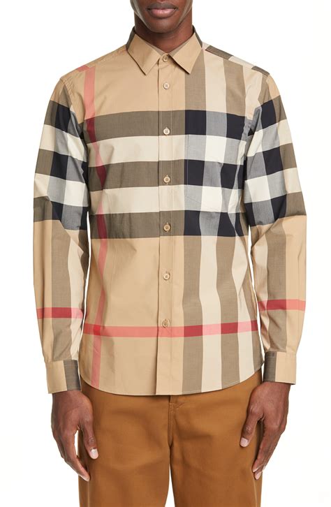 real burberry button up|Burberry button up men's.